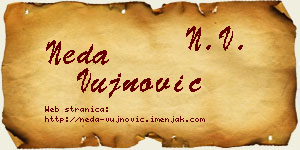 Neda Vujnović vizit kartica